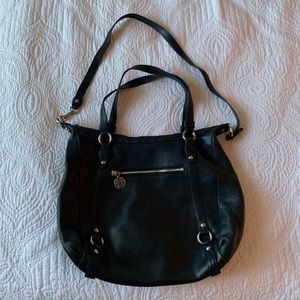 COACH Black Leather Large Purse with Dust Bag